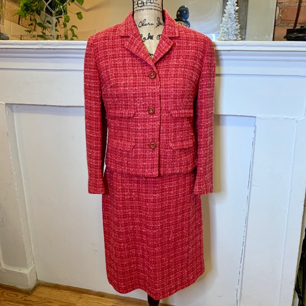 1960’s pink tweed skirt suit